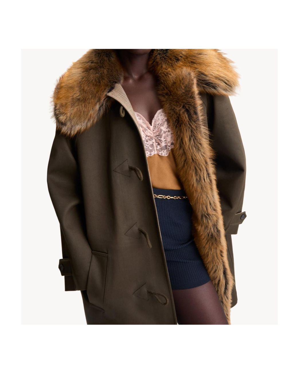 Saint Laurent Brown Long-Sleeved Coat