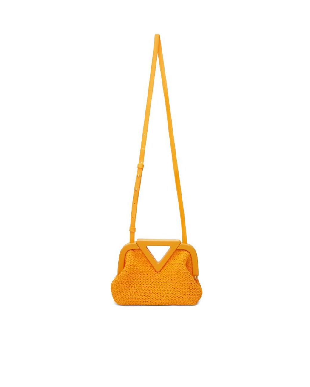 Bottega Veneta Orange Point Woven Crossbody Bag