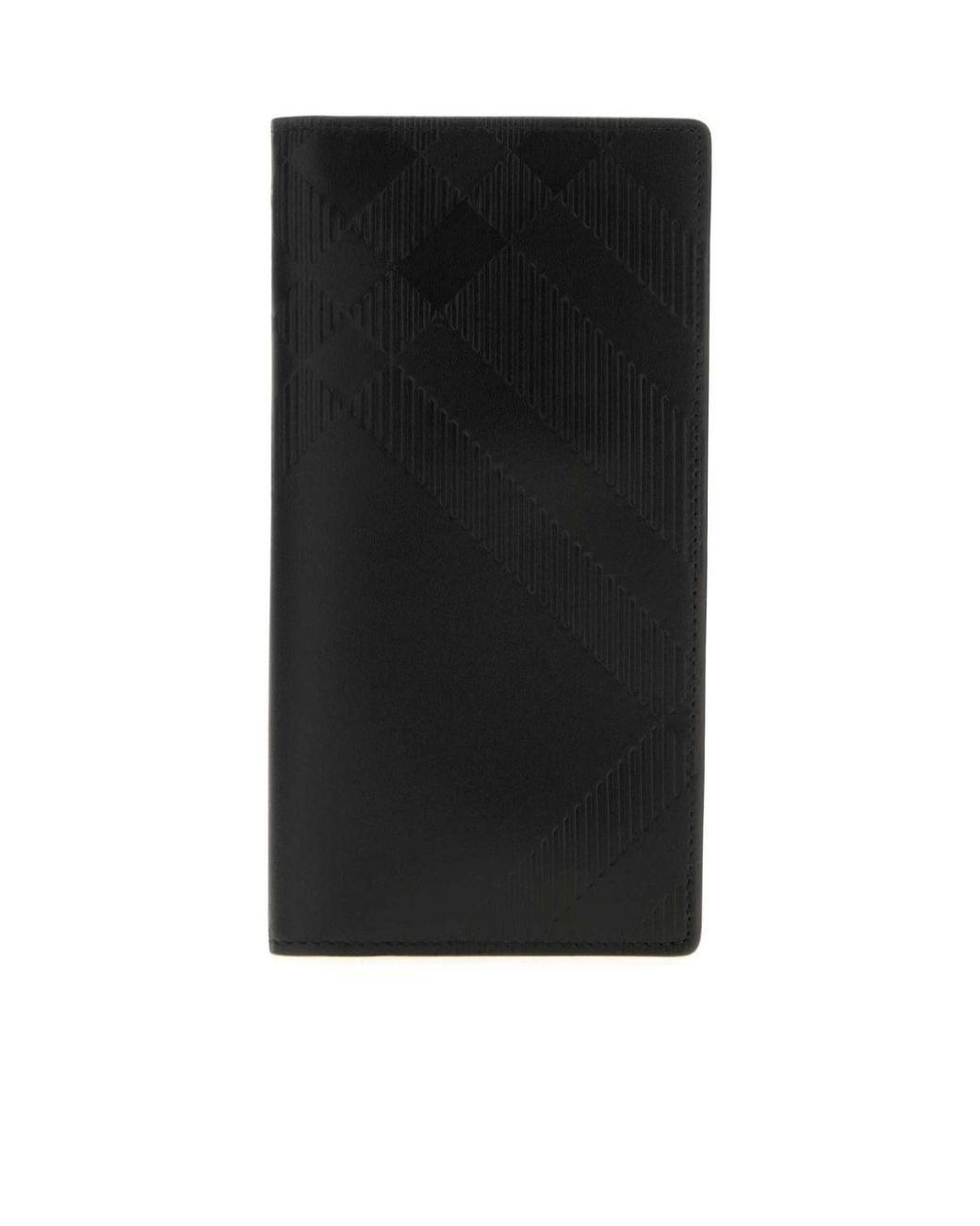 Burberry Black Check Pattern Bi-Fold Wallet for men