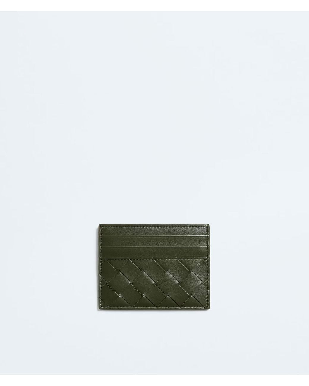 Bottega Veneta Blue Intrecciato Credit Card Case for men