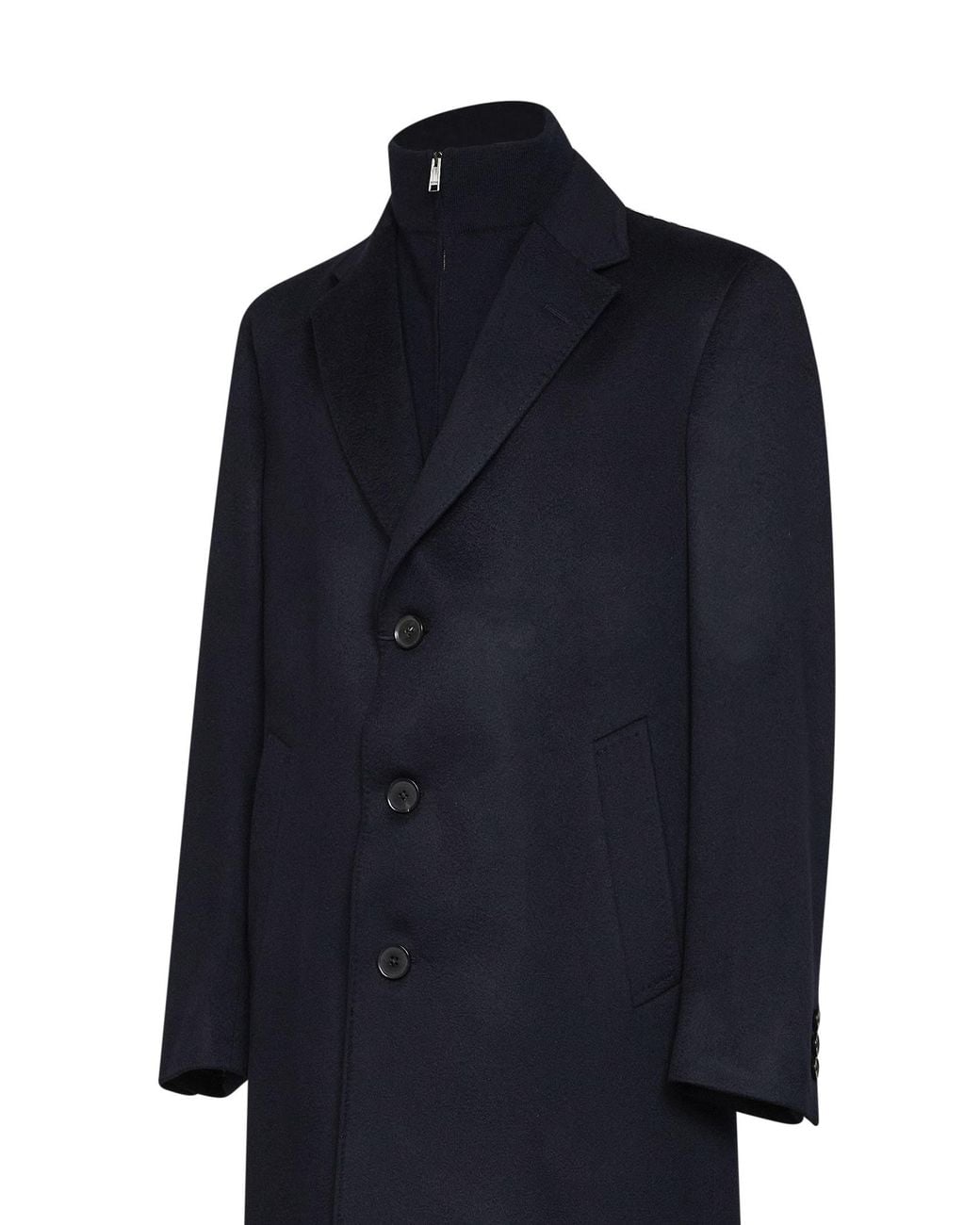 Zegna Blue Long-Sleeved Coat for men