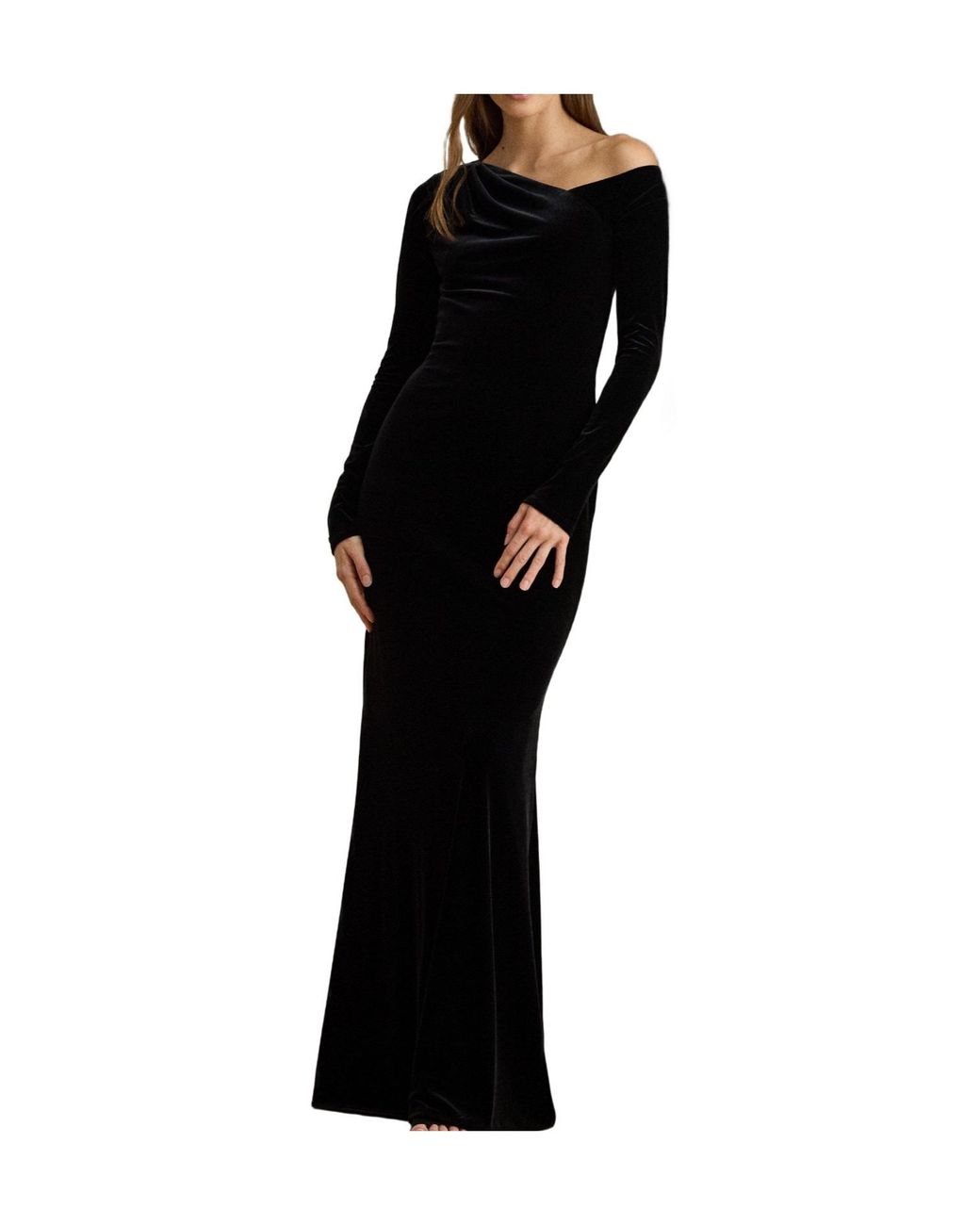 Ralph Lauren Black Real Leather Cateema Ball Gown