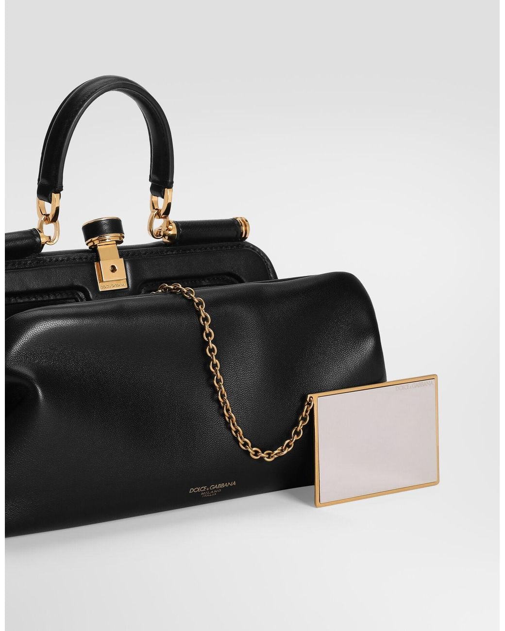 Dolce & Gabbana Black Logo Stamp Tote Bag
