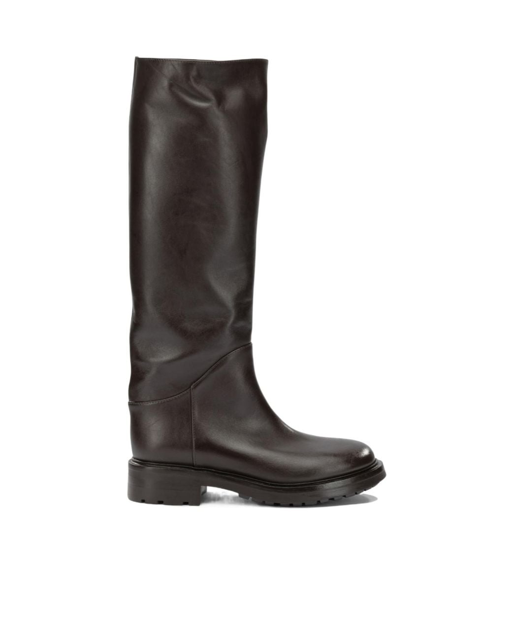 Strategia Black Round-Toe Tall Boots