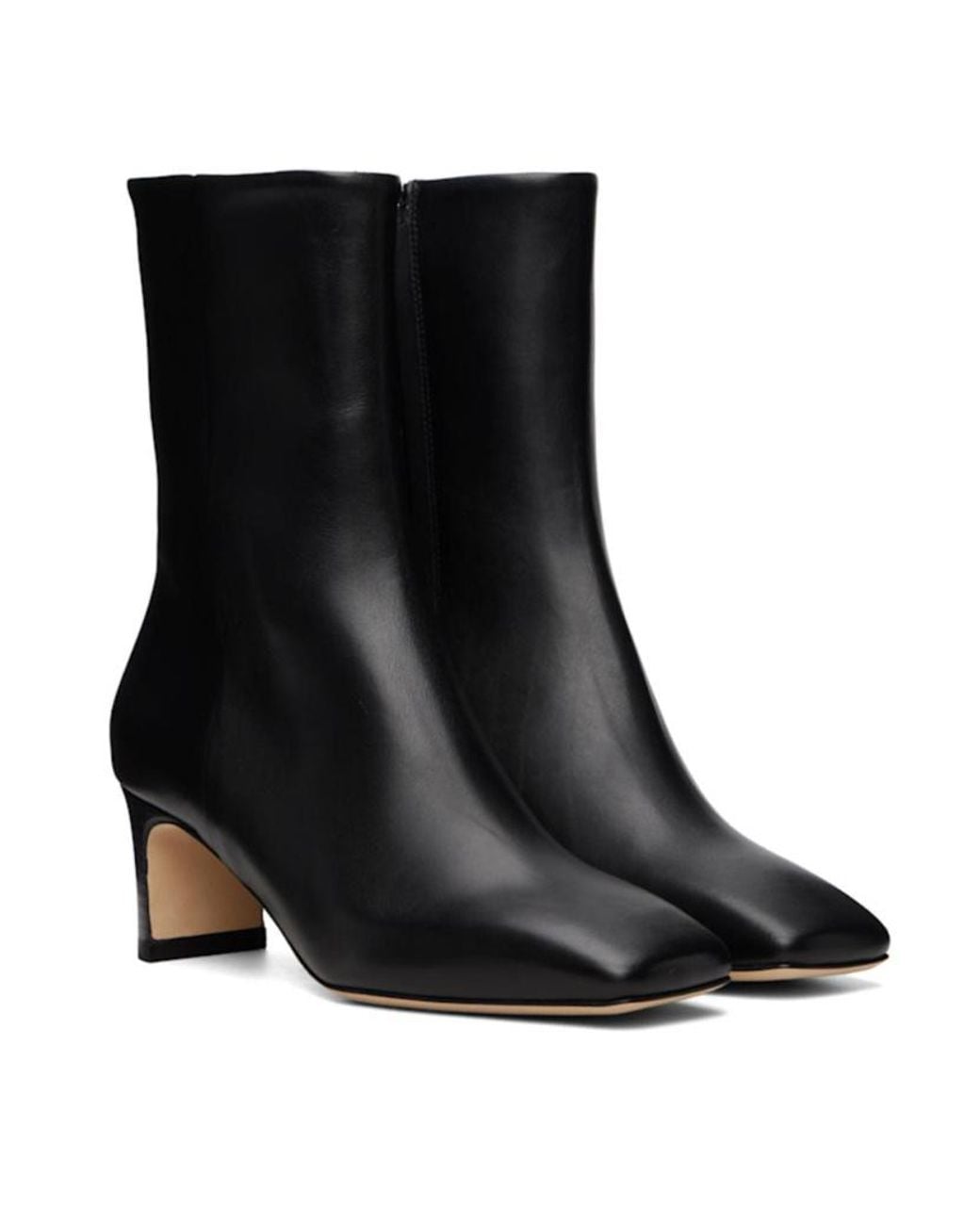 Aeyde Black Square-Toe Ankle Boots