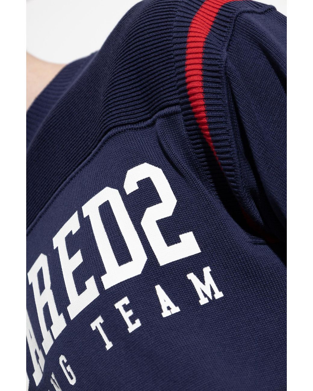 DSquared² Blue Logo-Print Crewneck Sweatshirt for men