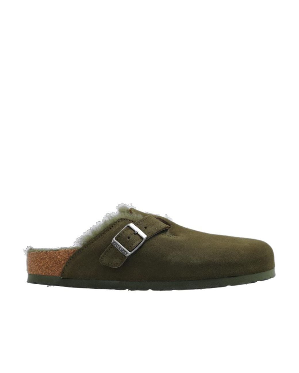 Birkenstock Green Boston Shearling Sandals