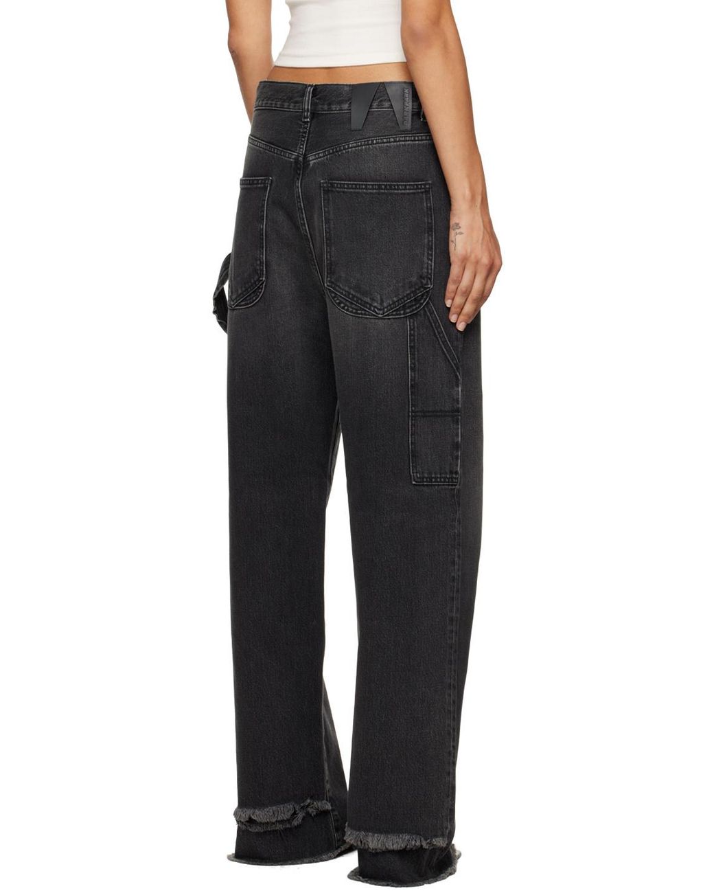 DARKPARK Black Belt Ring Washed Jeans
