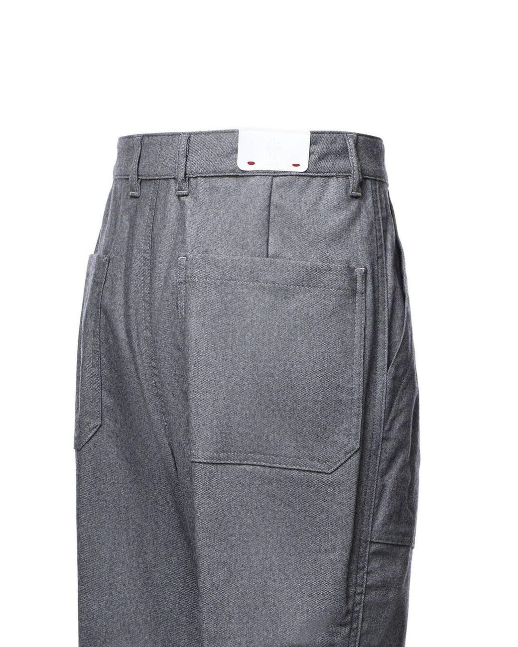 Eleventy Gray Pleated Straight Leg Jeans for men