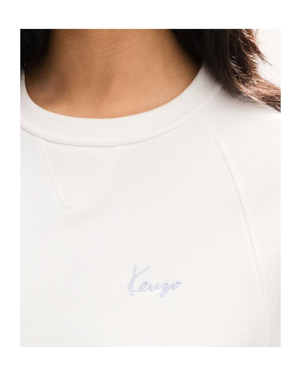 KENZO White Signature Embroidered Crewneck Sweatshirt