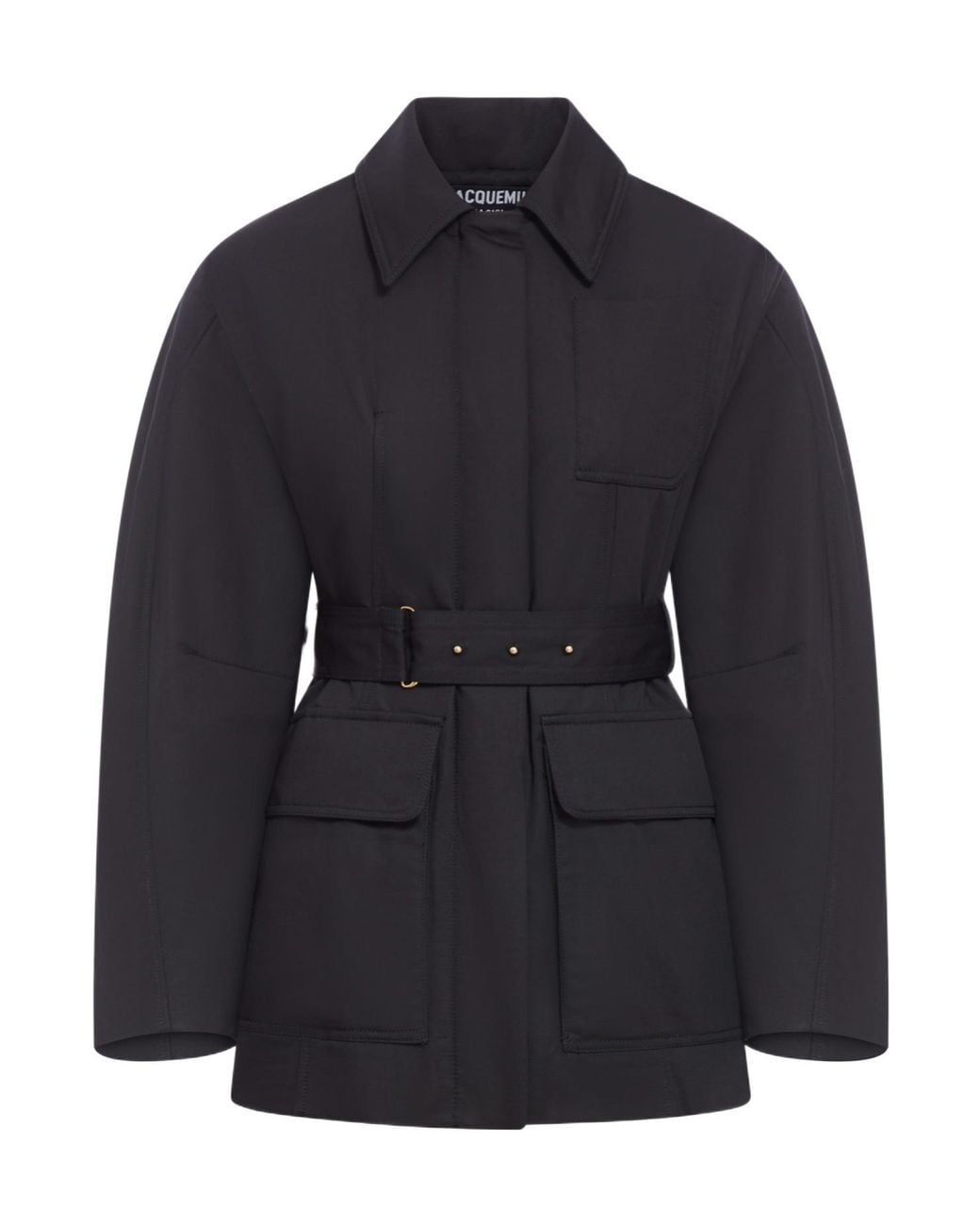 Jacquemus Blue Le Blouson Bari Belted Waist Jacket