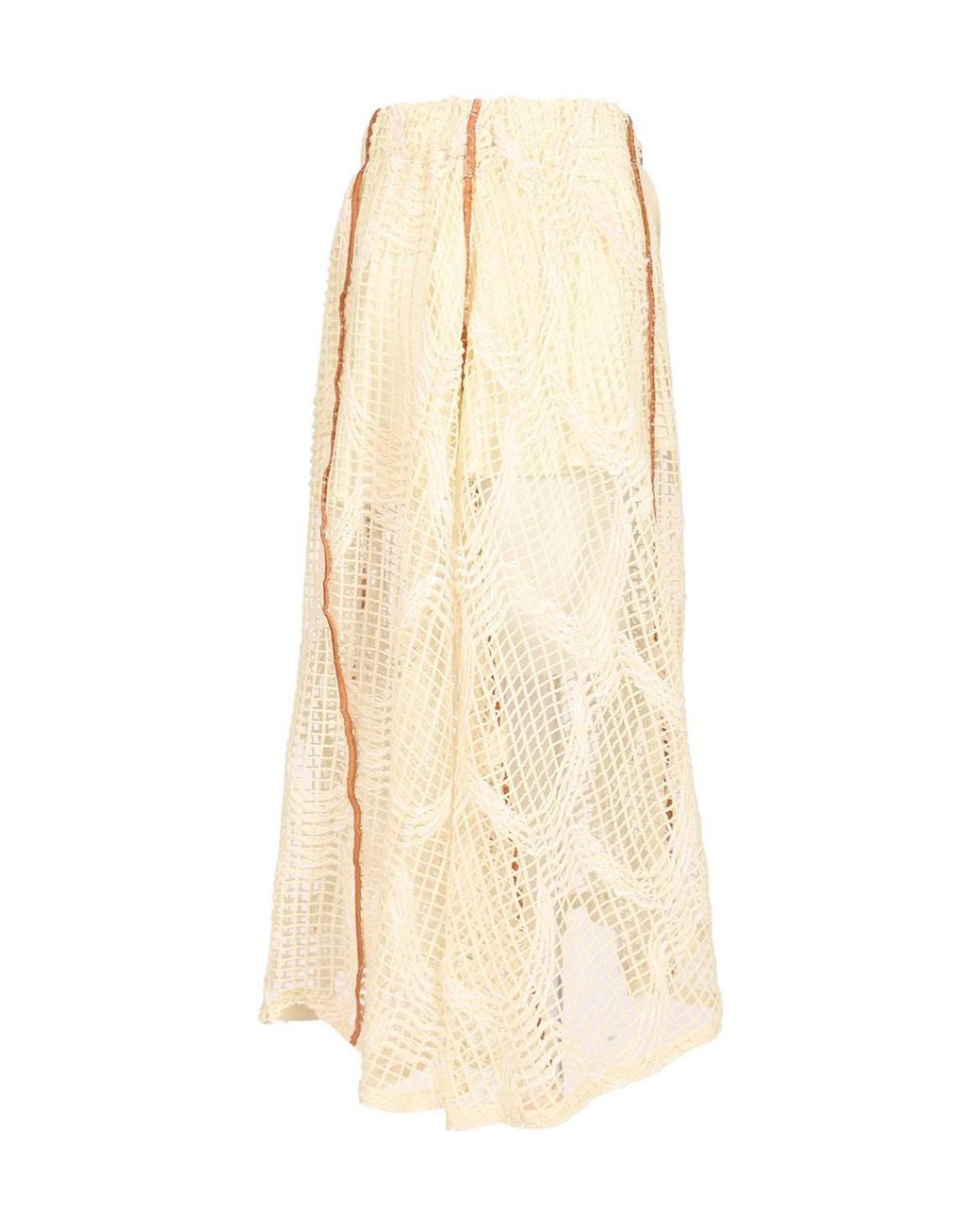 DURAZZI MILANO Natural Mesh A-Line Skirt