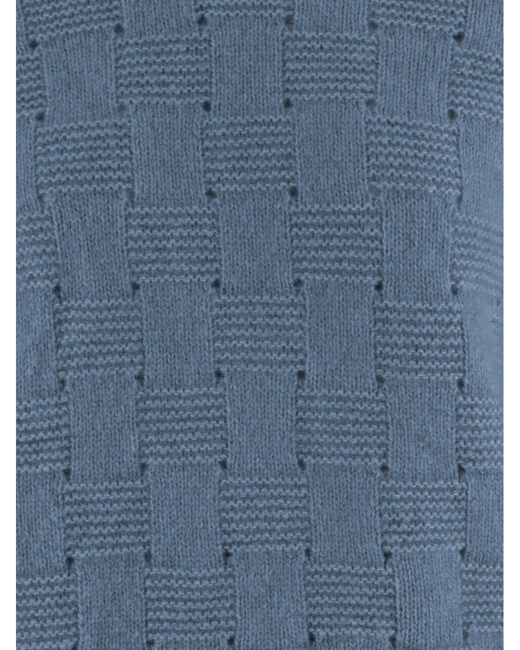 Allude Blue Basketweave Knitted Sweater