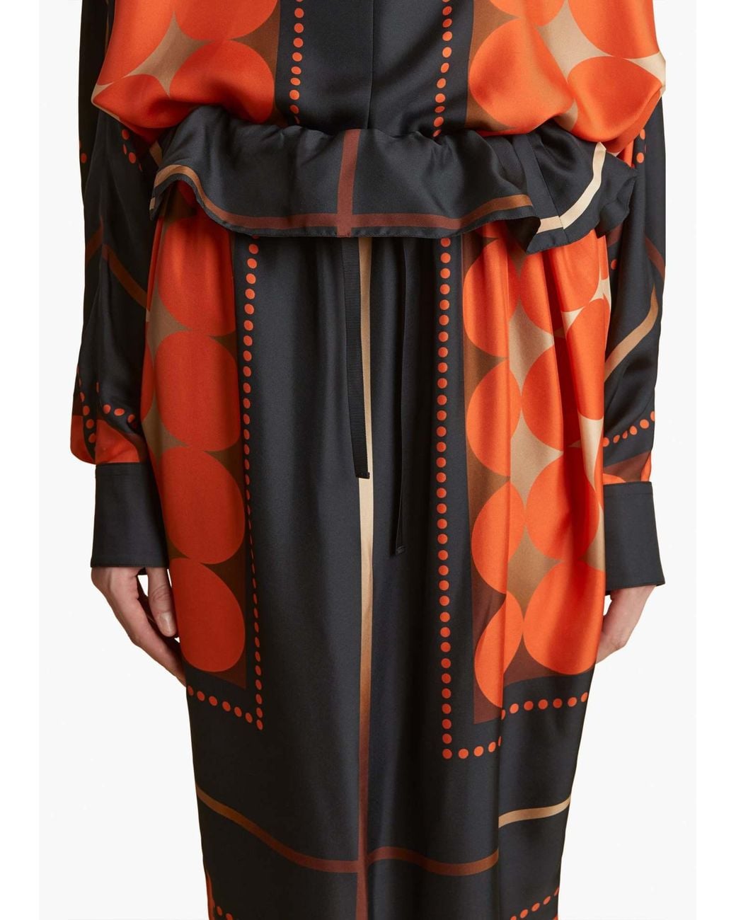 Khaite Red Printed Skirt