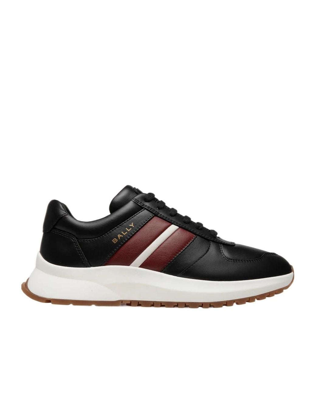 Bally Black Striped Lace Sneakers for men