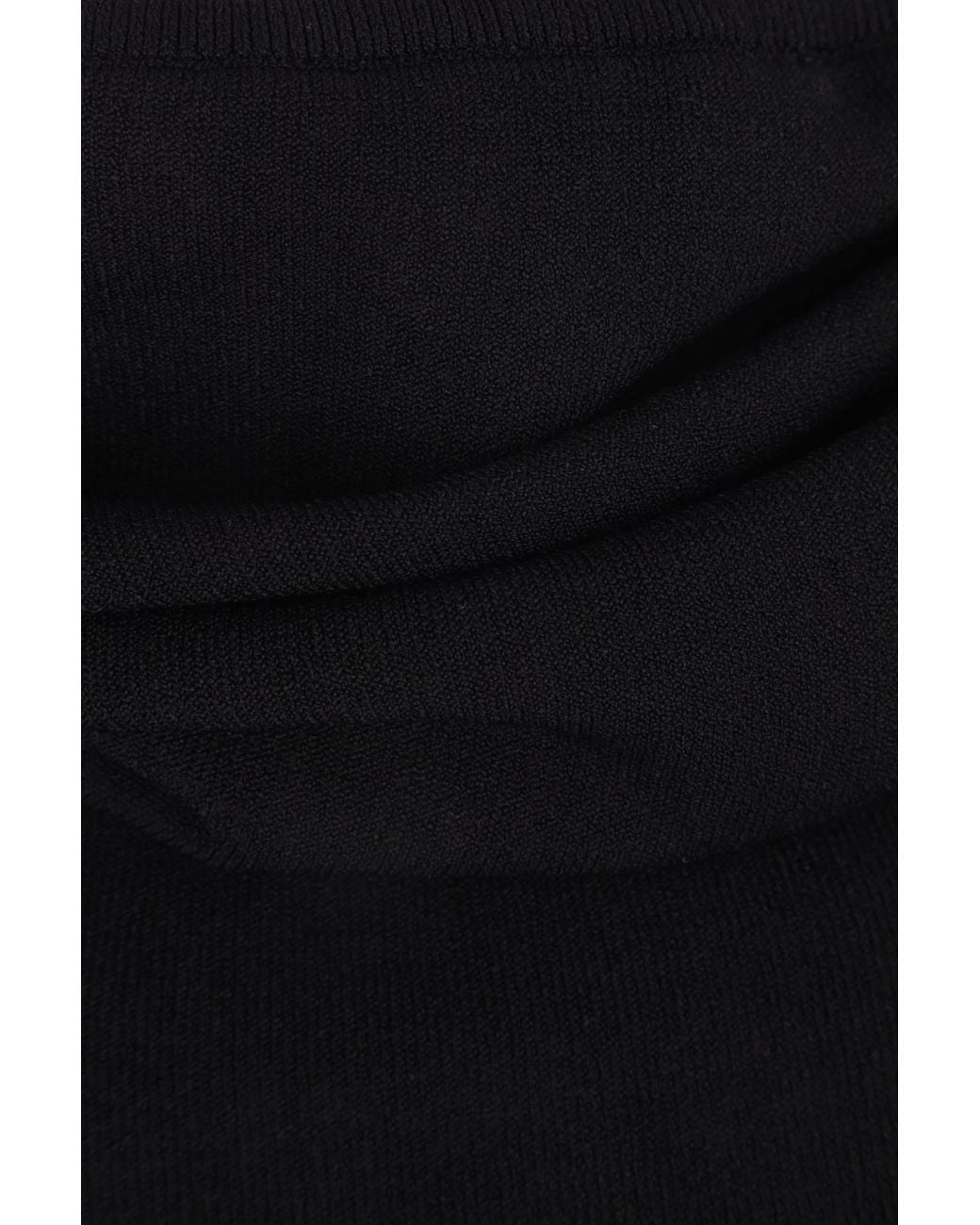 Alaïa Black Alaïa Hooded Knit Crop Top