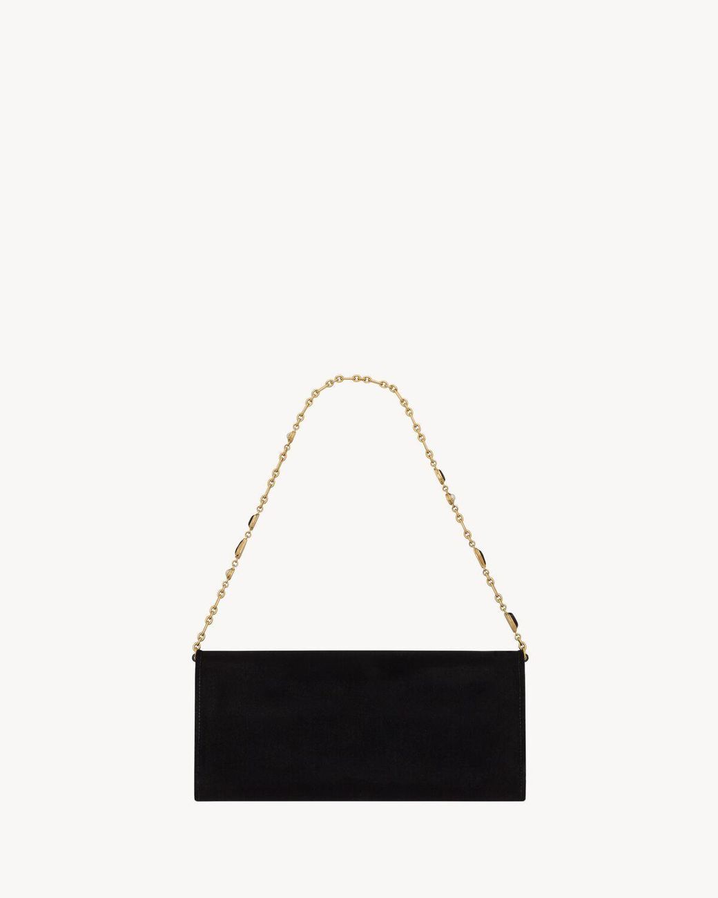 Saint Laurent Black Kate Velvet Clutch Bag