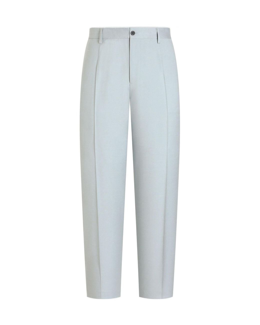 Dolce & Gabbana Blue Shantung Viscose Trousers for men