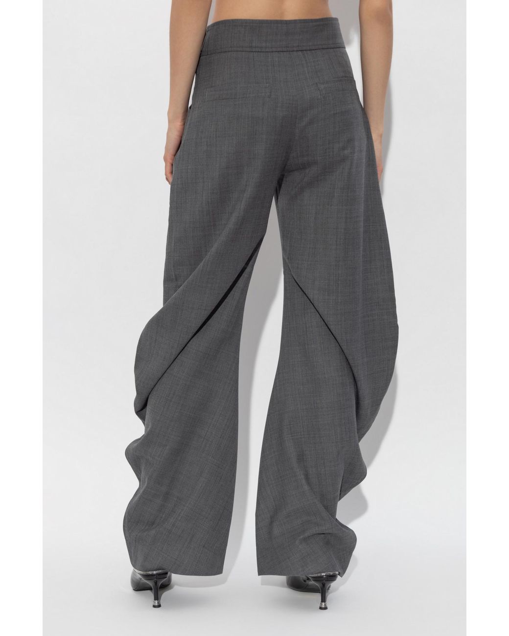 Ganni Gray Wide Trousers