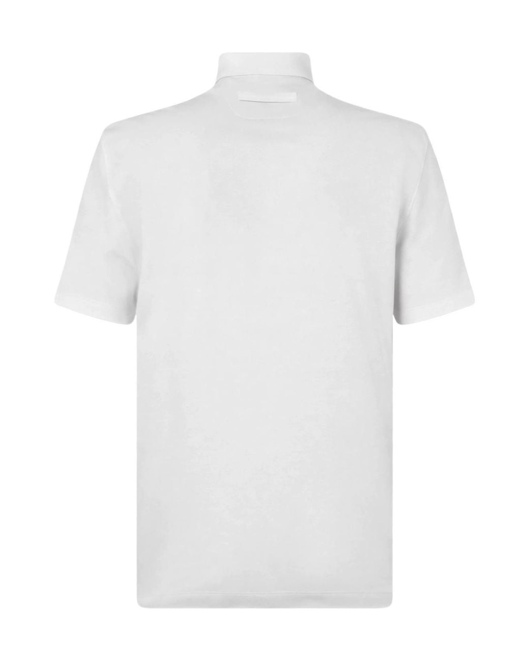 Zegna White Short-Sleeved Polo Shirt for men