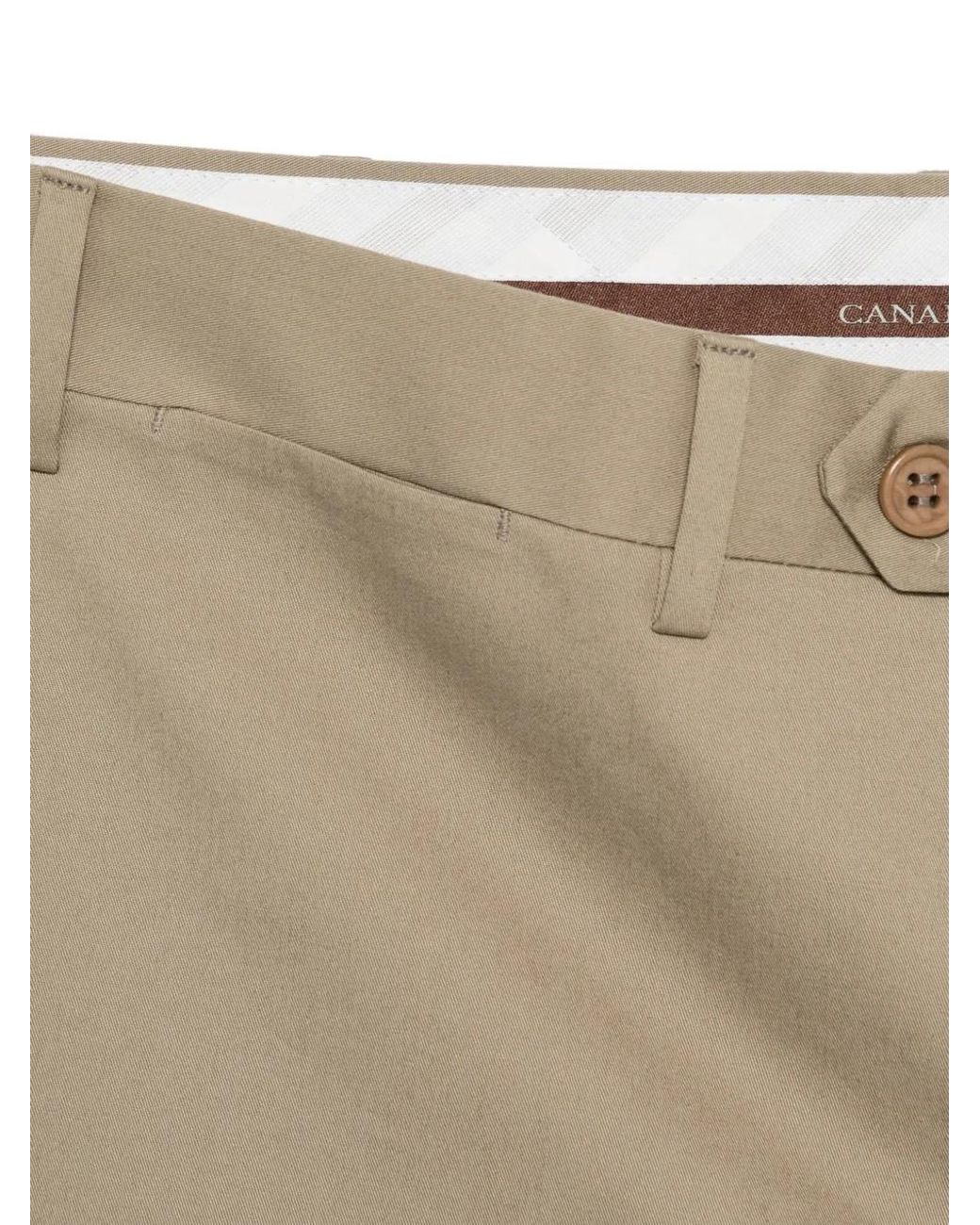 Canali Natural Pressed-Crease Straight-Leg Trousers for men