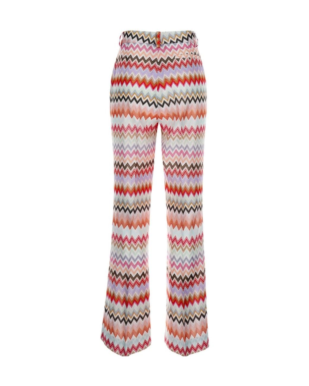 Missoni Gray Zigzag Straight-Leg Tailored Trousers