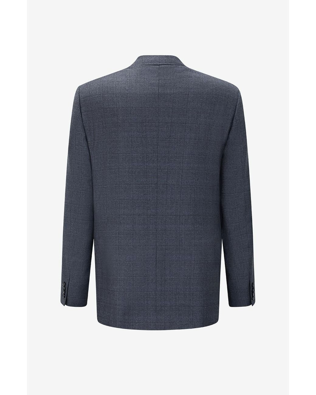 Brioni Blue Long-Sleeve Blazer for men