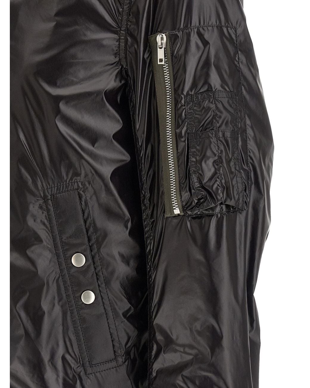 Rick Owens Black Classic Flight Bomber Jacket for men