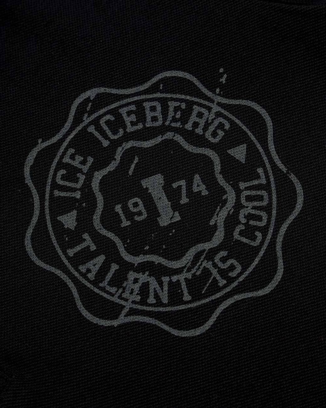 Iceberg Black Logo Polo Shirt for men