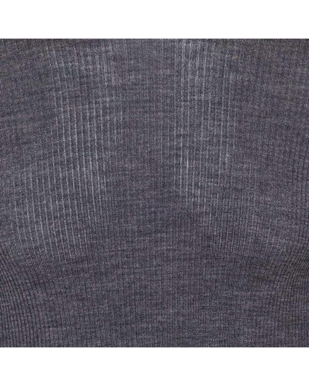 Gucci Blue Roll-Neck Ribbed Wool Jumper for men