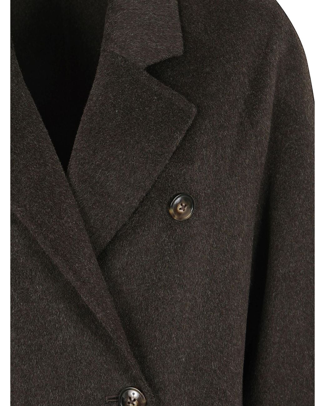 Loulou de Saison Black Double-Breasted Coat