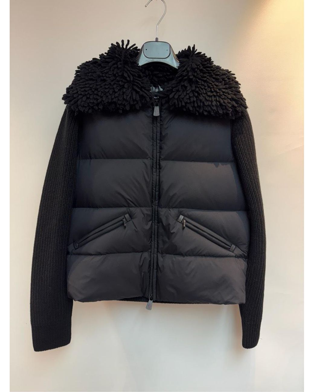 Moncler Black Grenoble Padded Zip-Up Cardigan