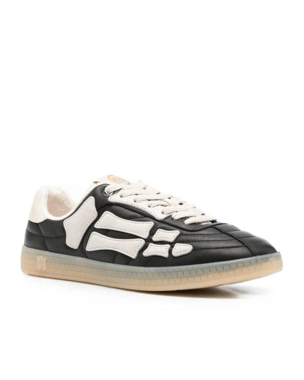 Amiri Black Pacific Bones Lace-Up Sneakers for men