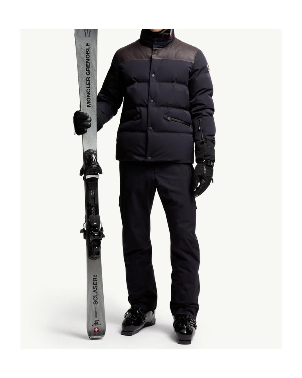 Moncler Blue Grenoble Zip Pocket Ski Pants for men
