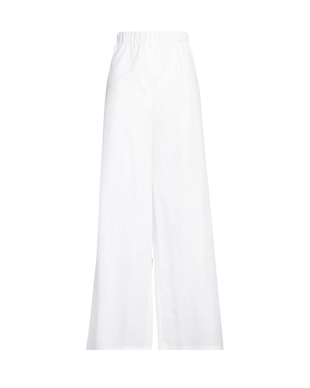 Max Mara White Plain Colour Casual Trousers