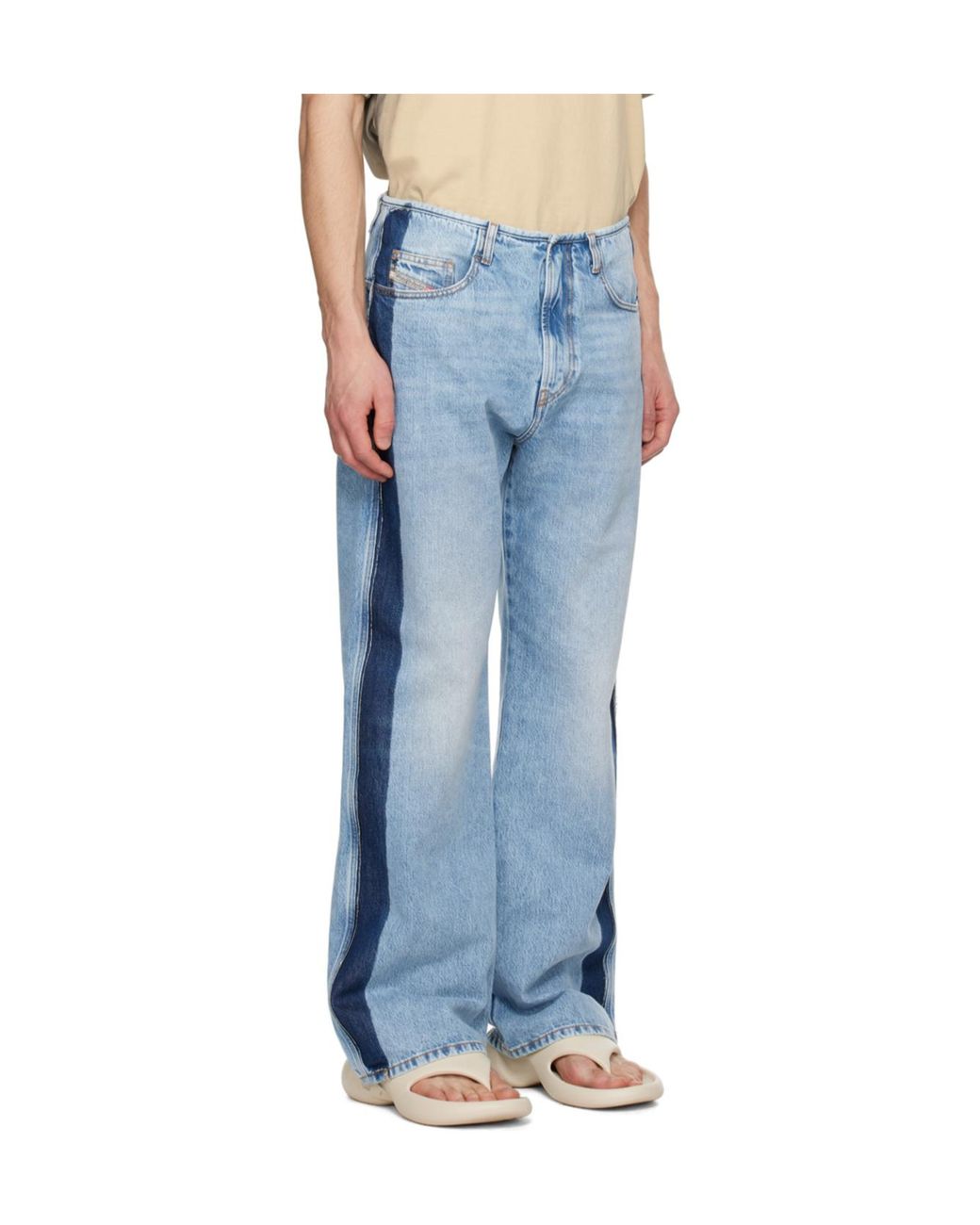 DIESEL Blue D-Ero-S Mid-Rise Straight-Leg Jeans for men