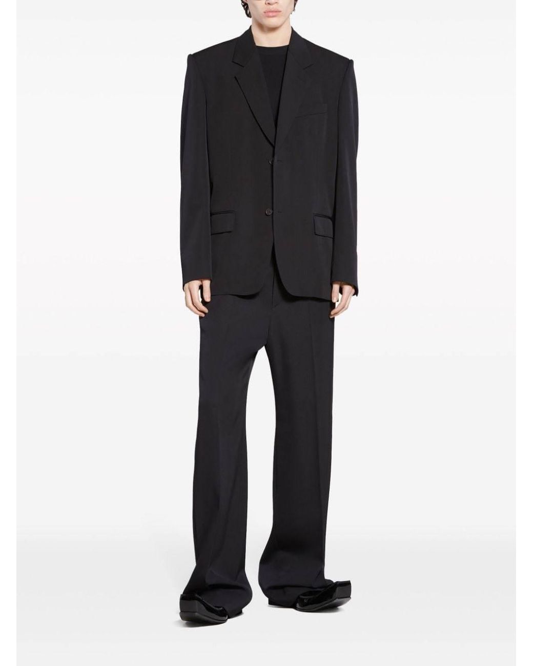 Balenciaga Blue Wool Single-Breasted Blazer Jacket for men