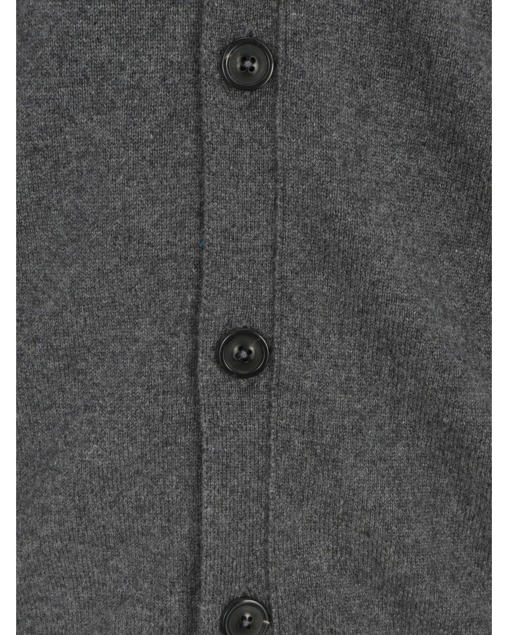 Maison Margiela Gray Button-Up Knitted Cardigan for men