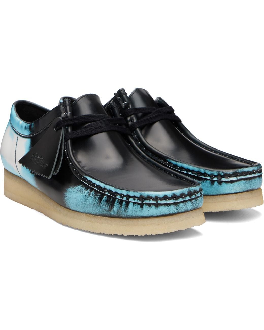 Clarks Blue Wallabee Derby Shoes for men
