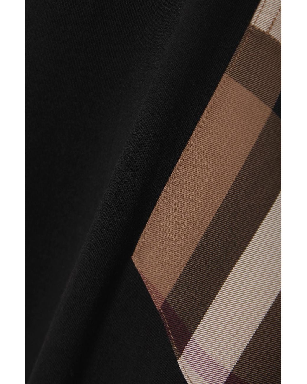 Burberry Black Carrick Check Printed Crewneck T-Shirt
