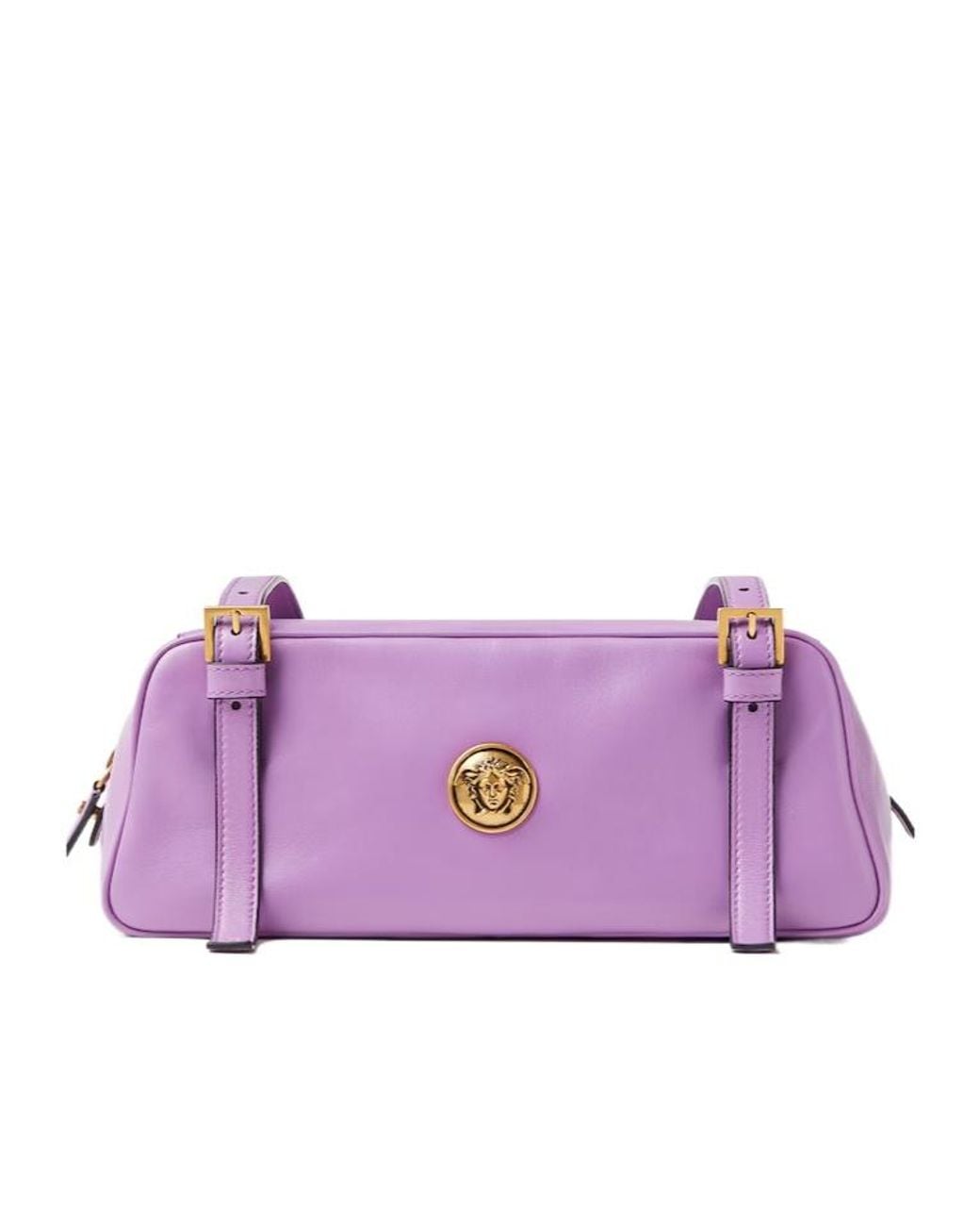 Versace Purple Emblème Bowling Bag