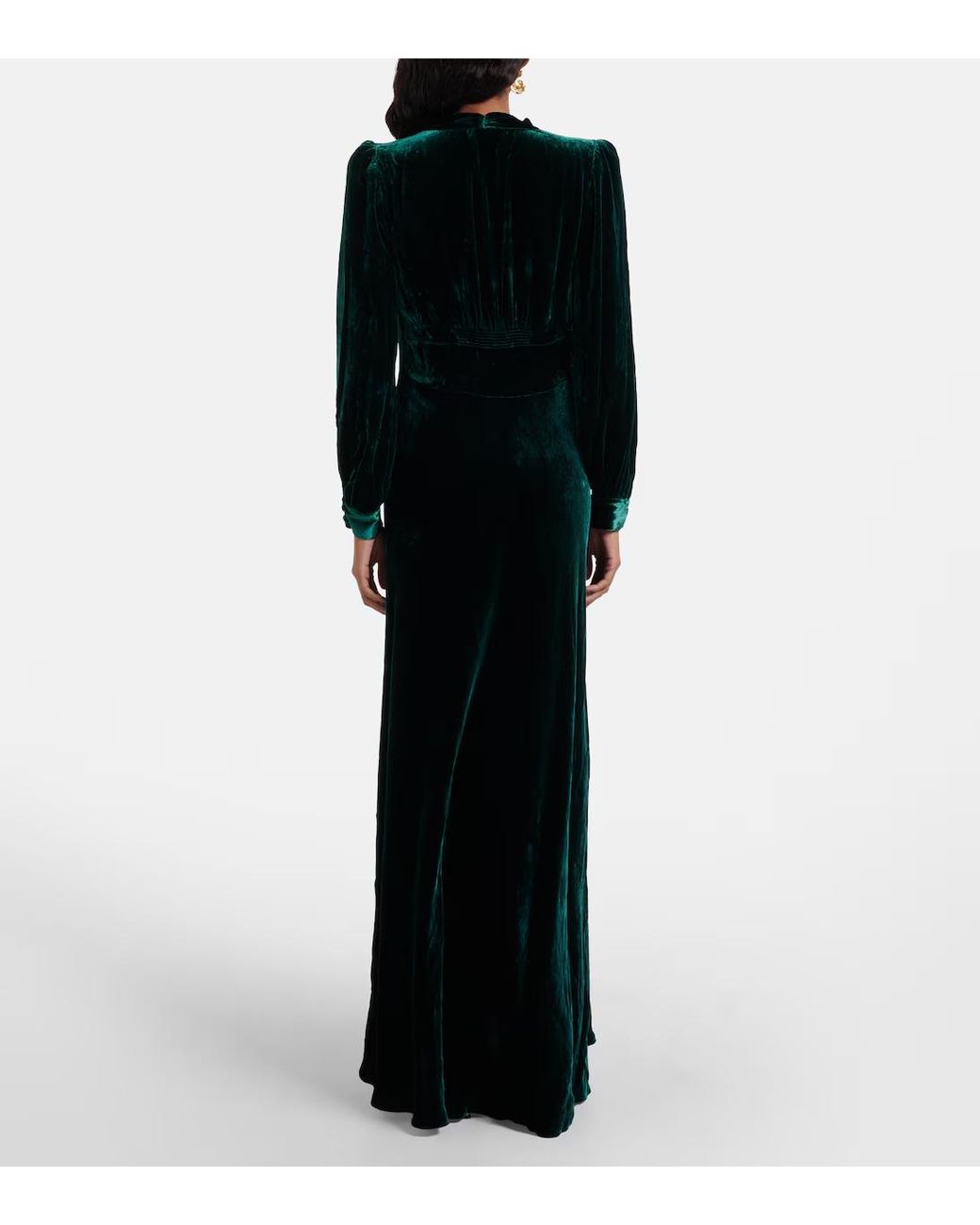 Rixo Black V-Neck Long Sleeve Dress
