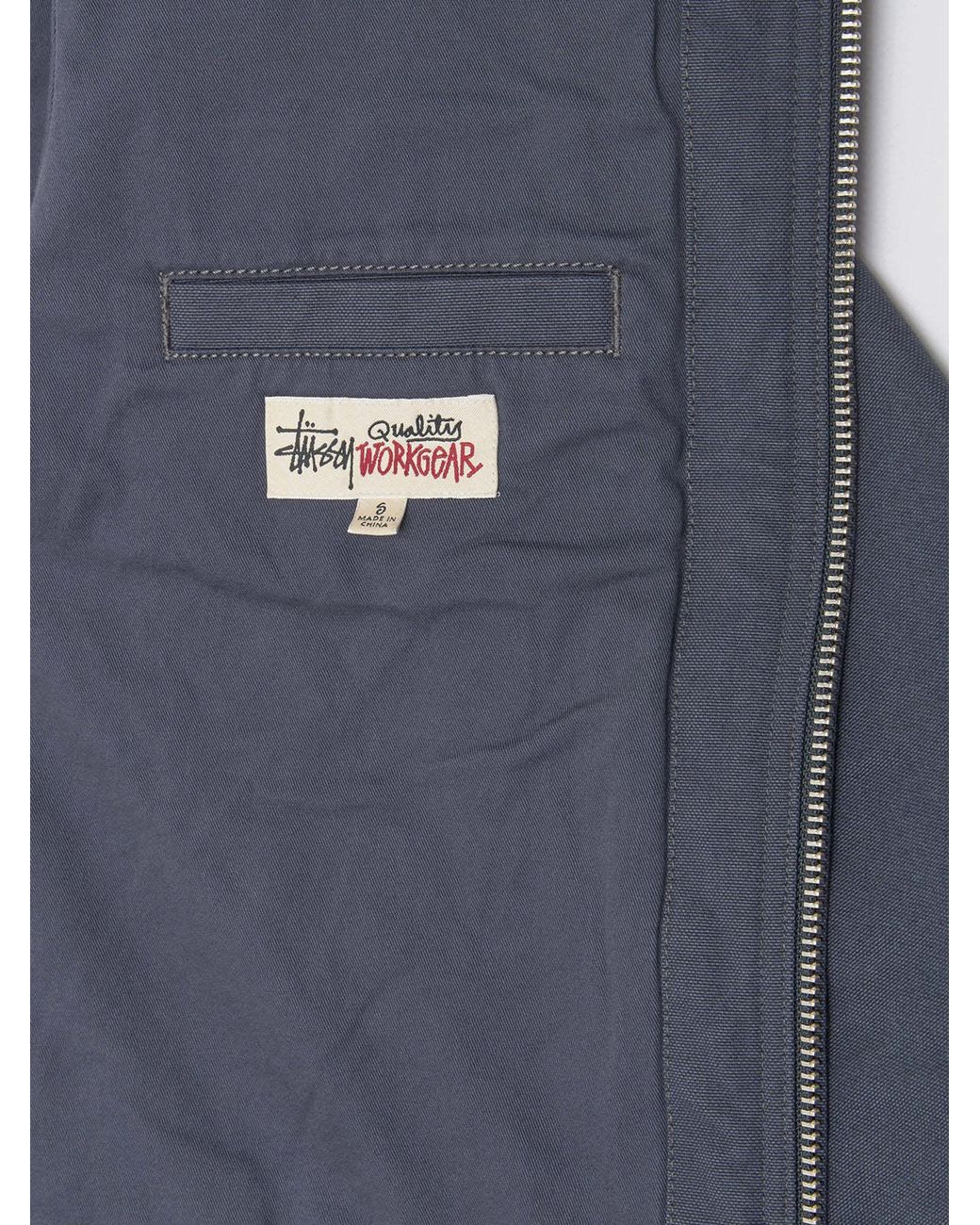 Stussy Blue Stüssy Workgear Collared Zip Jacket