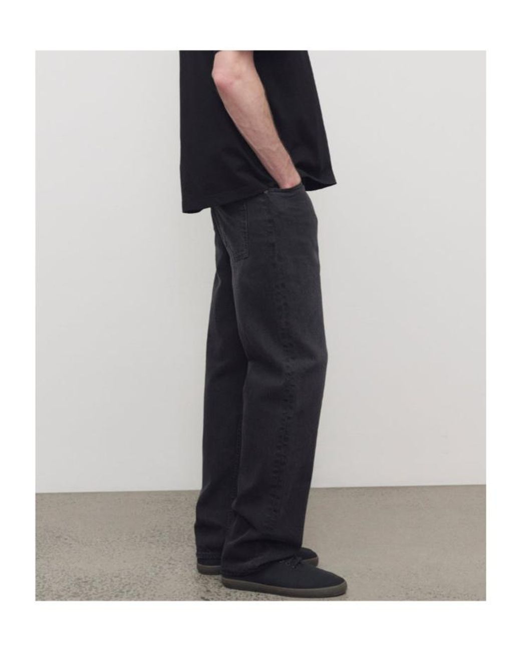 The Row Black Tarino Straight Leg Jeans for men