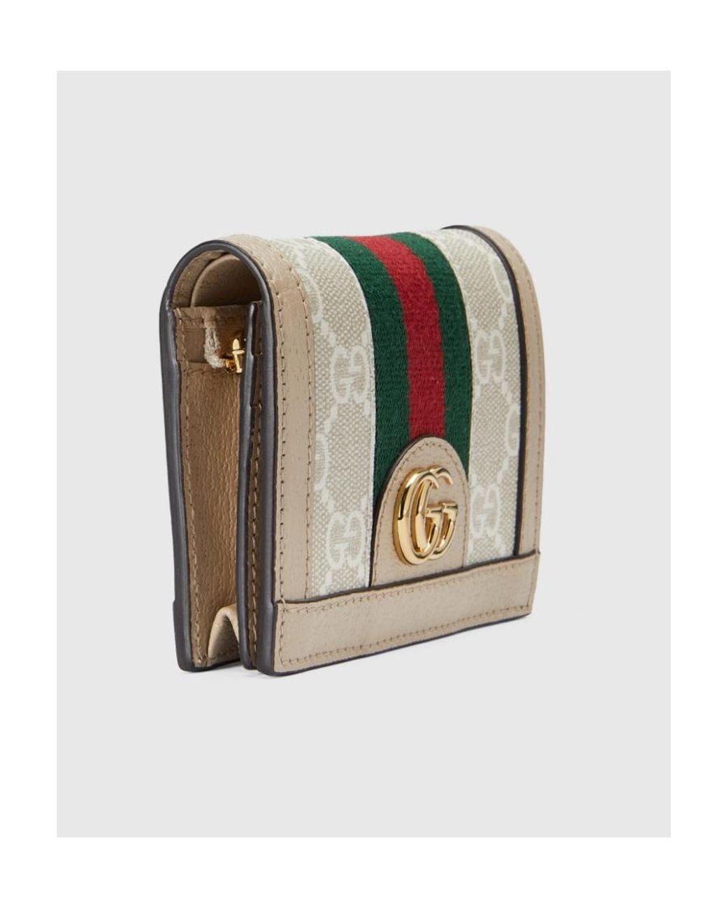 Gucci White Ophidia Gg Card Case Wallet