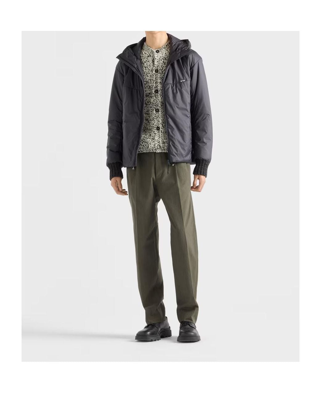 Prada Gray Technical Field Jacket for men