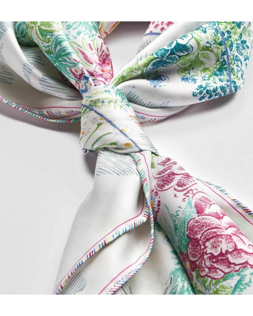 Dior Blue Charming Garden90 Square Scarf