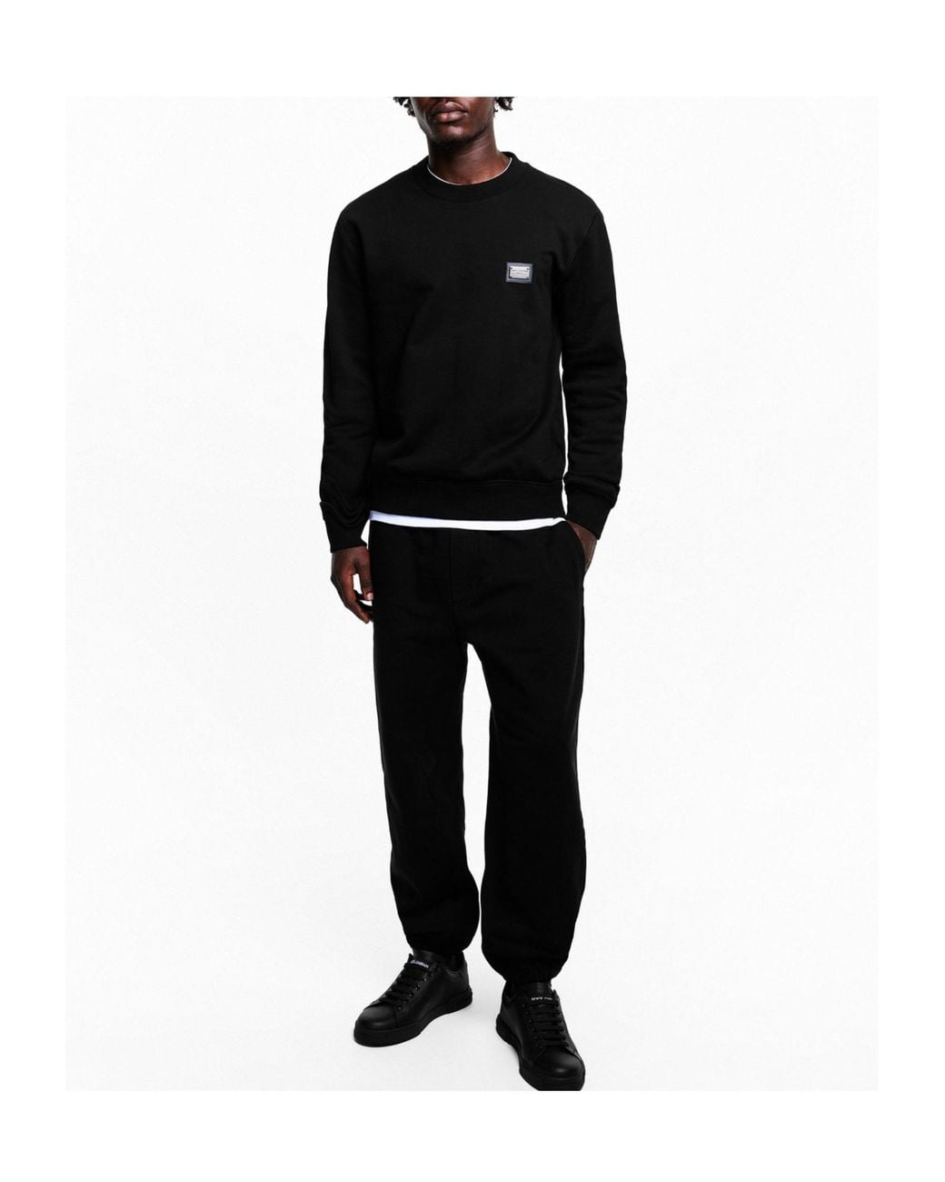 Dolce & Gabbana Black Crew Sweatshirt for men