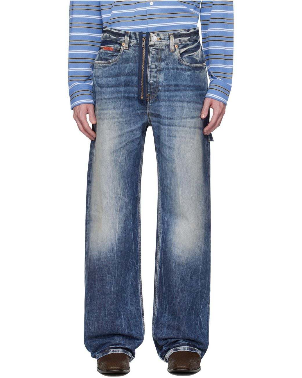 Martine Rose Blue Wide-Leg Jeans for men
