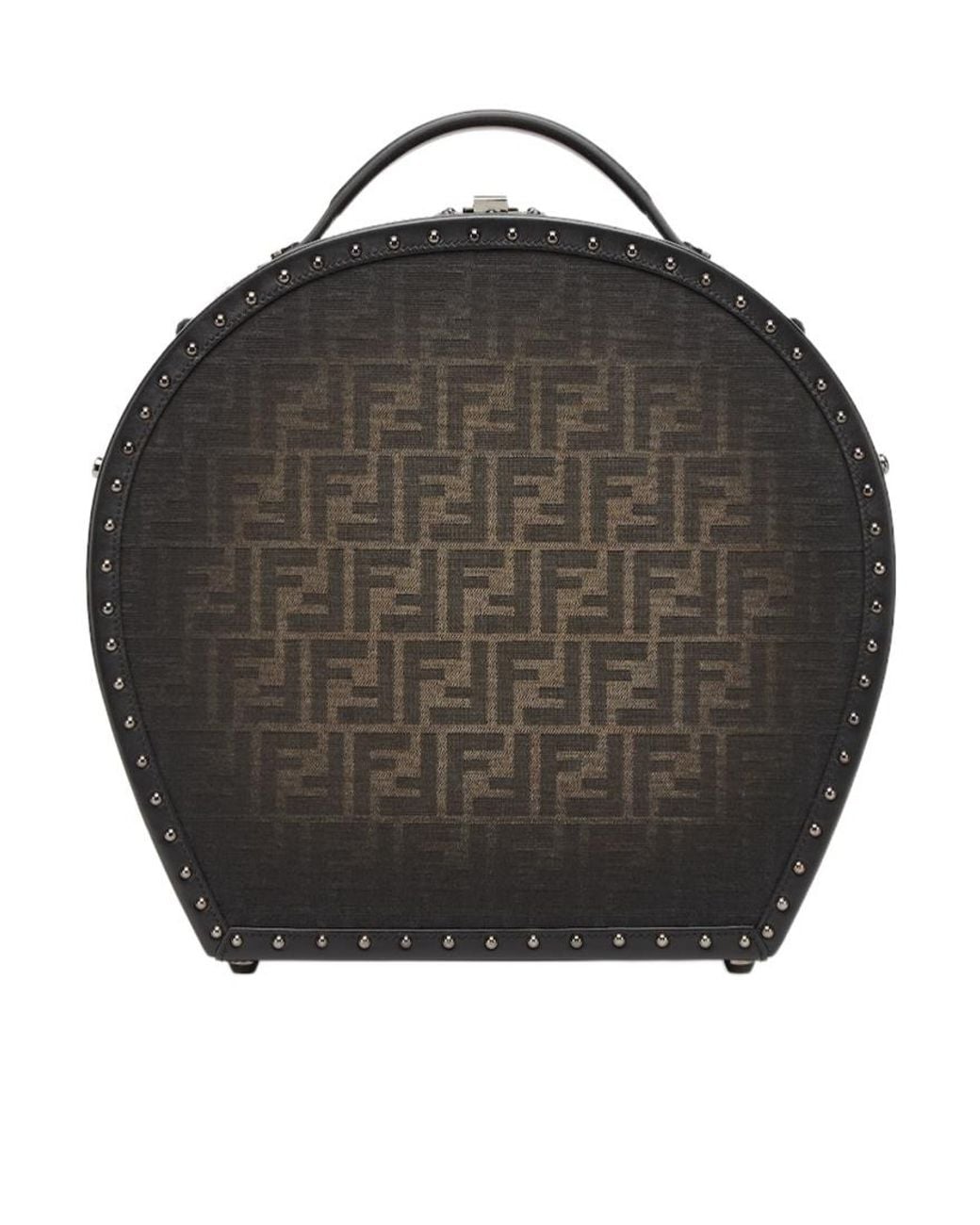 Fendi Black Ff Jacquard Hat Box for men